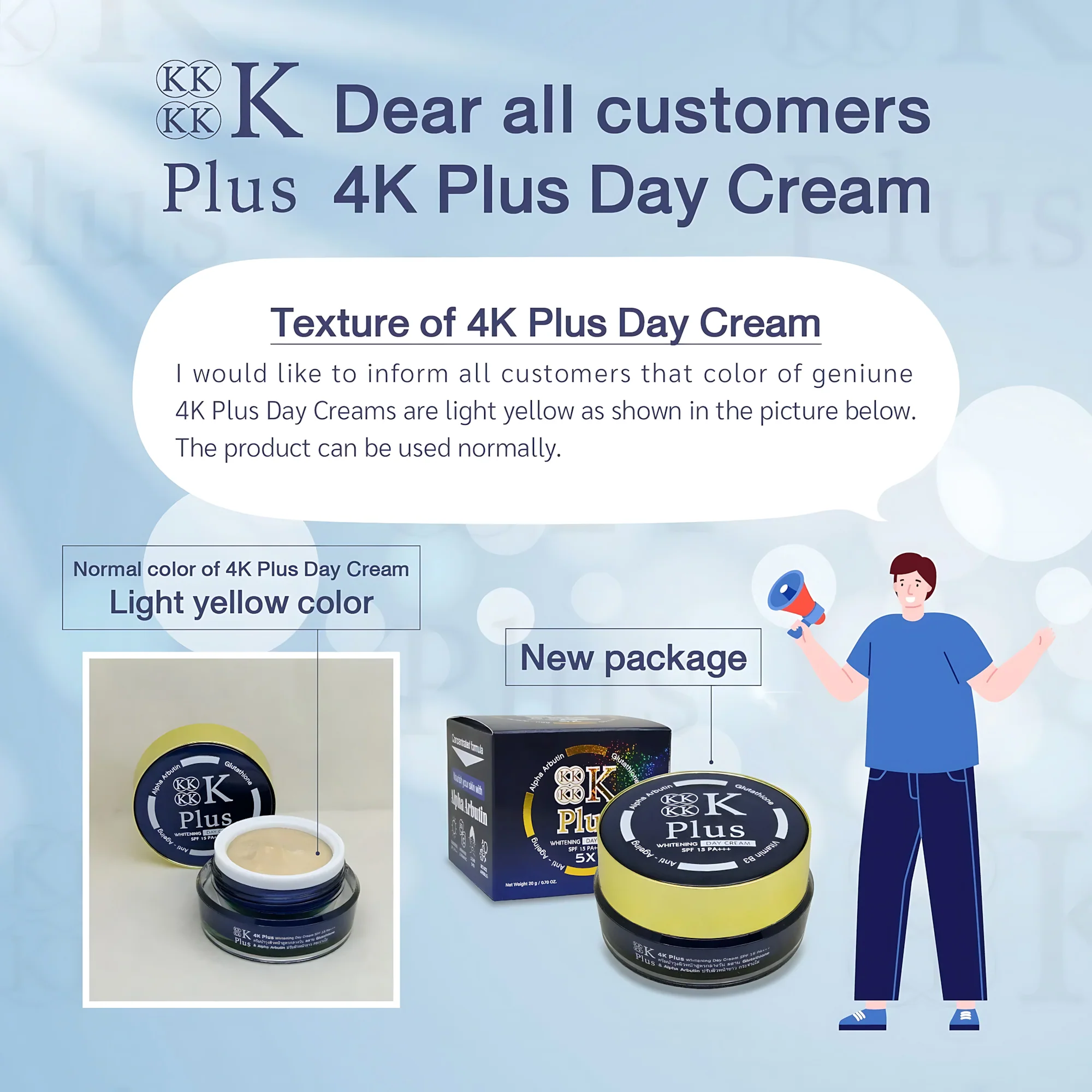 4K Plus 5X Whitening Day Cream – 20g - Image 4