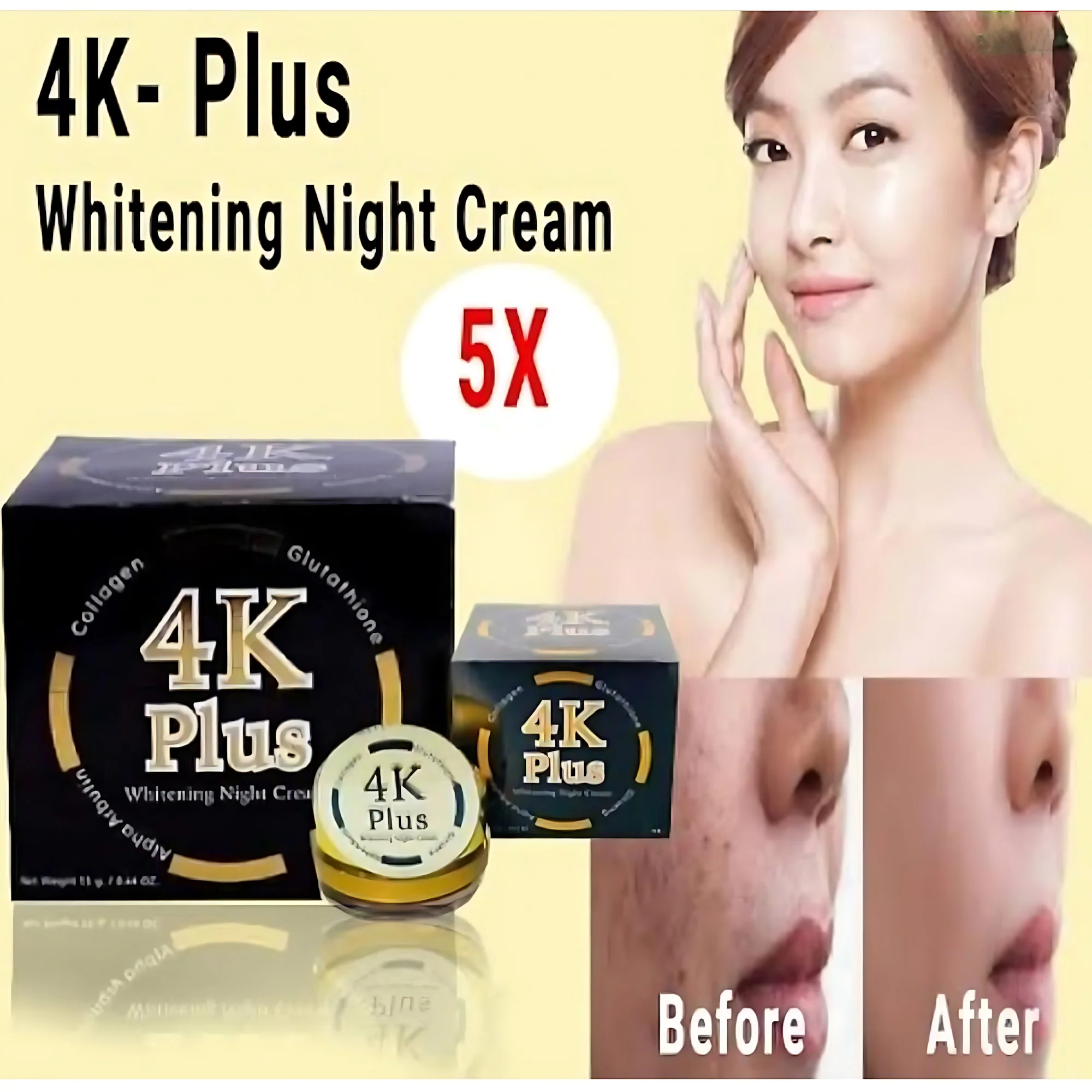 4K Plus Whitening Night Face Cream - 20g - Image 4