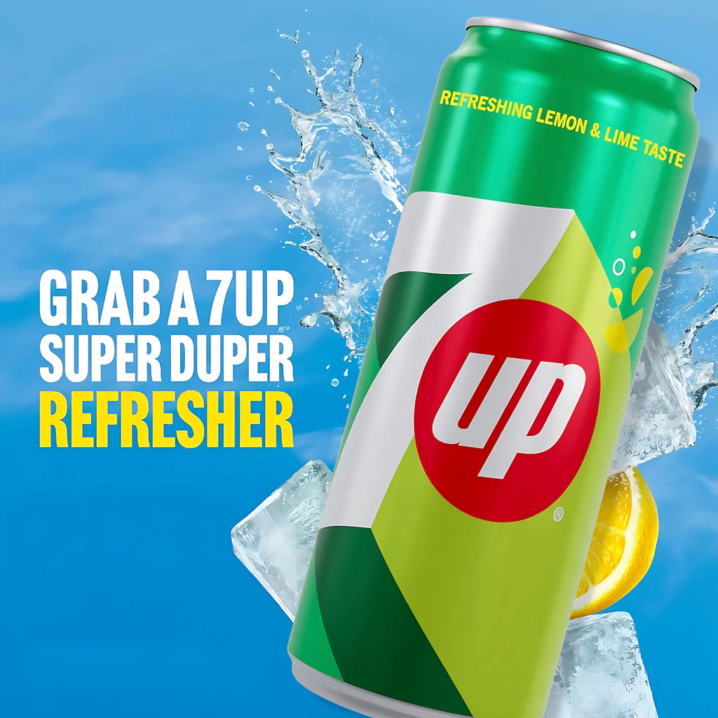 7UP Lemon & Lime Soft Drink Can – 330ml - Image 2