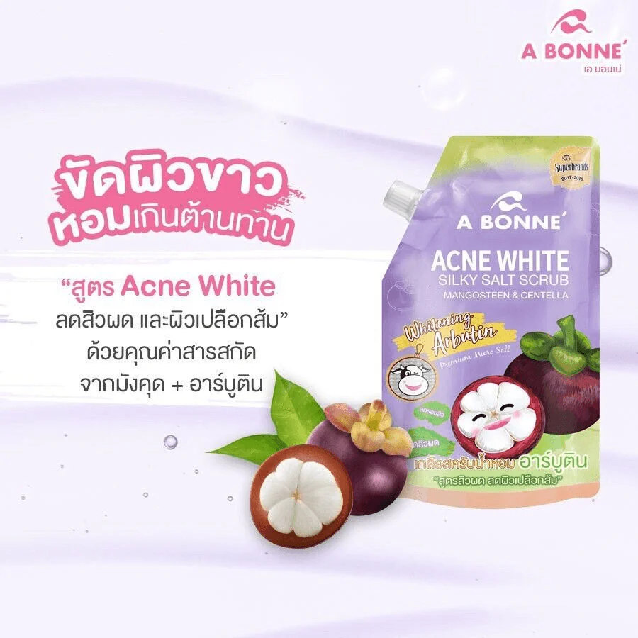 A Bonne Acne White Silky Salt Scrub Mangosteen & Centella (Thailand) - 350g - Image 4
