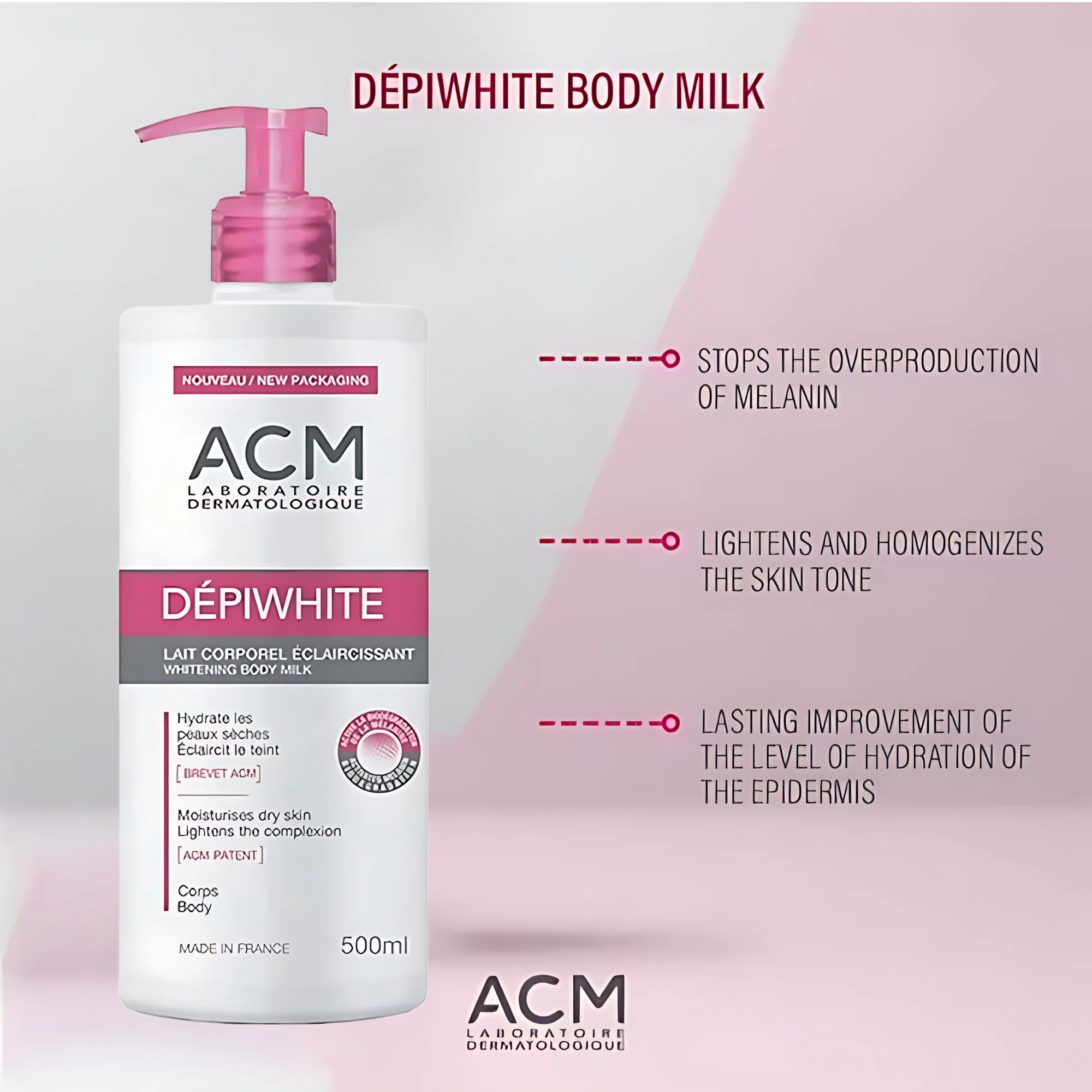 ACM Dépiwhite Whitening Body Milk – 500ml - Image 9
