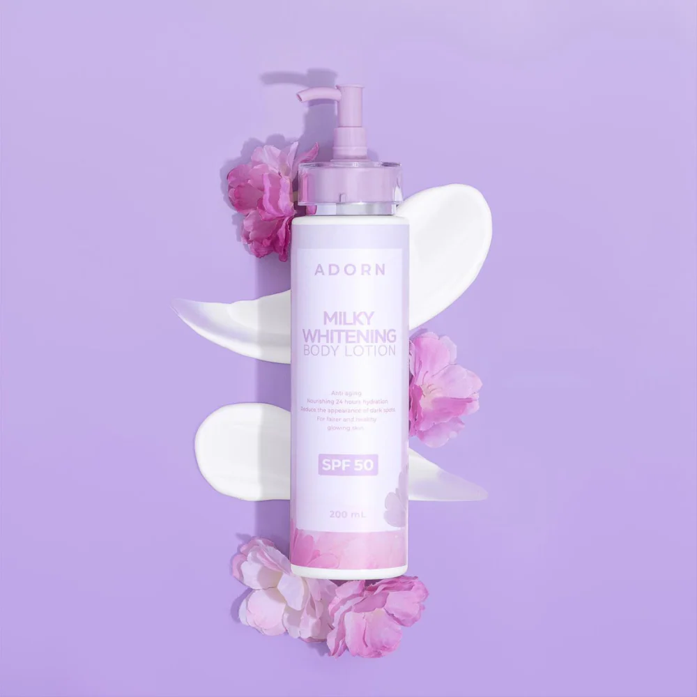 Adorn Milky Whitening Body Lotion SPF50 - 200ml - Image 2