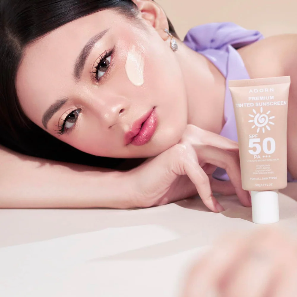 Adorn Premium Tinted Sunscreen SPF 50 PA+++ - 50g - Image 4