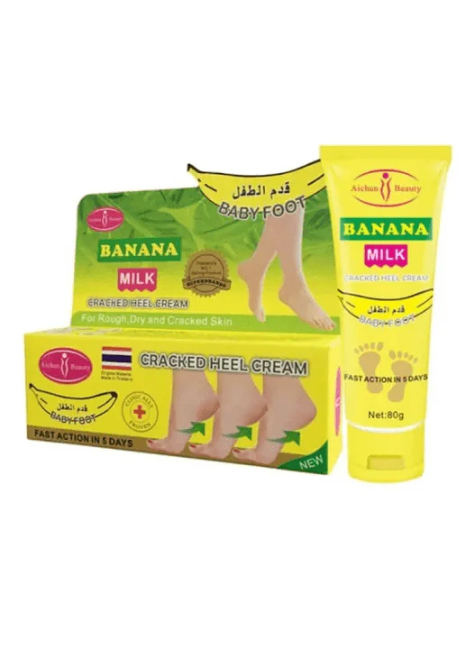 Aichun Beauty Banana Milk Cracked Heel Foot Repair Cream - 80g - Image 7
