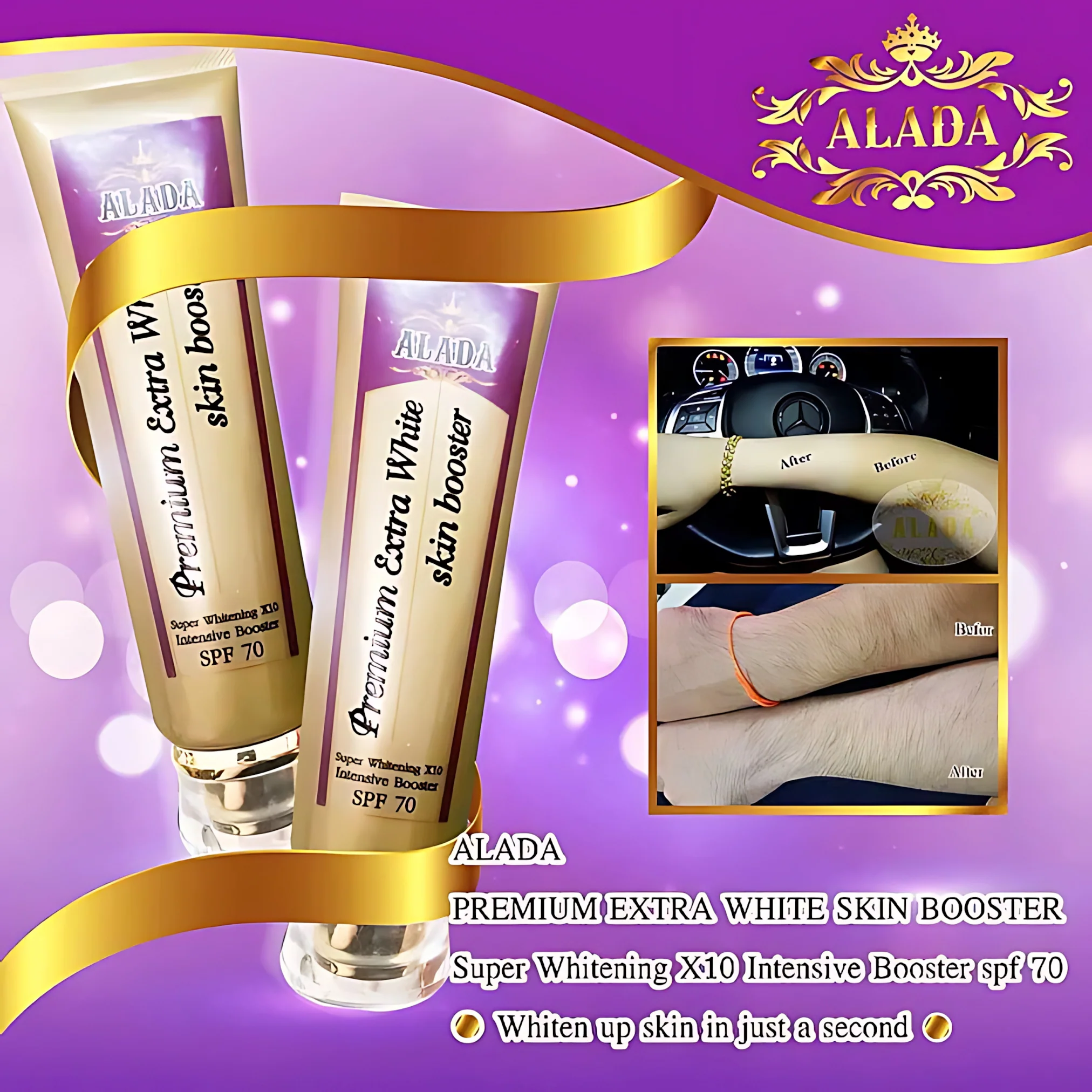 Alada Premium Extra White Skin Booster (180ml) + Alada Instant Whitening Soap(160g) Combo - Image 16