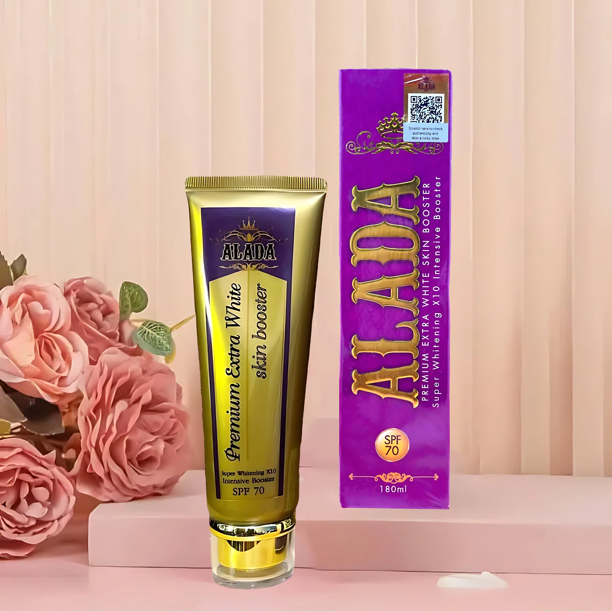 Alada Premium Extra White Skin Booster (180ml) + Alada Instant Whitening Soap(160g) Combo - Image 3
