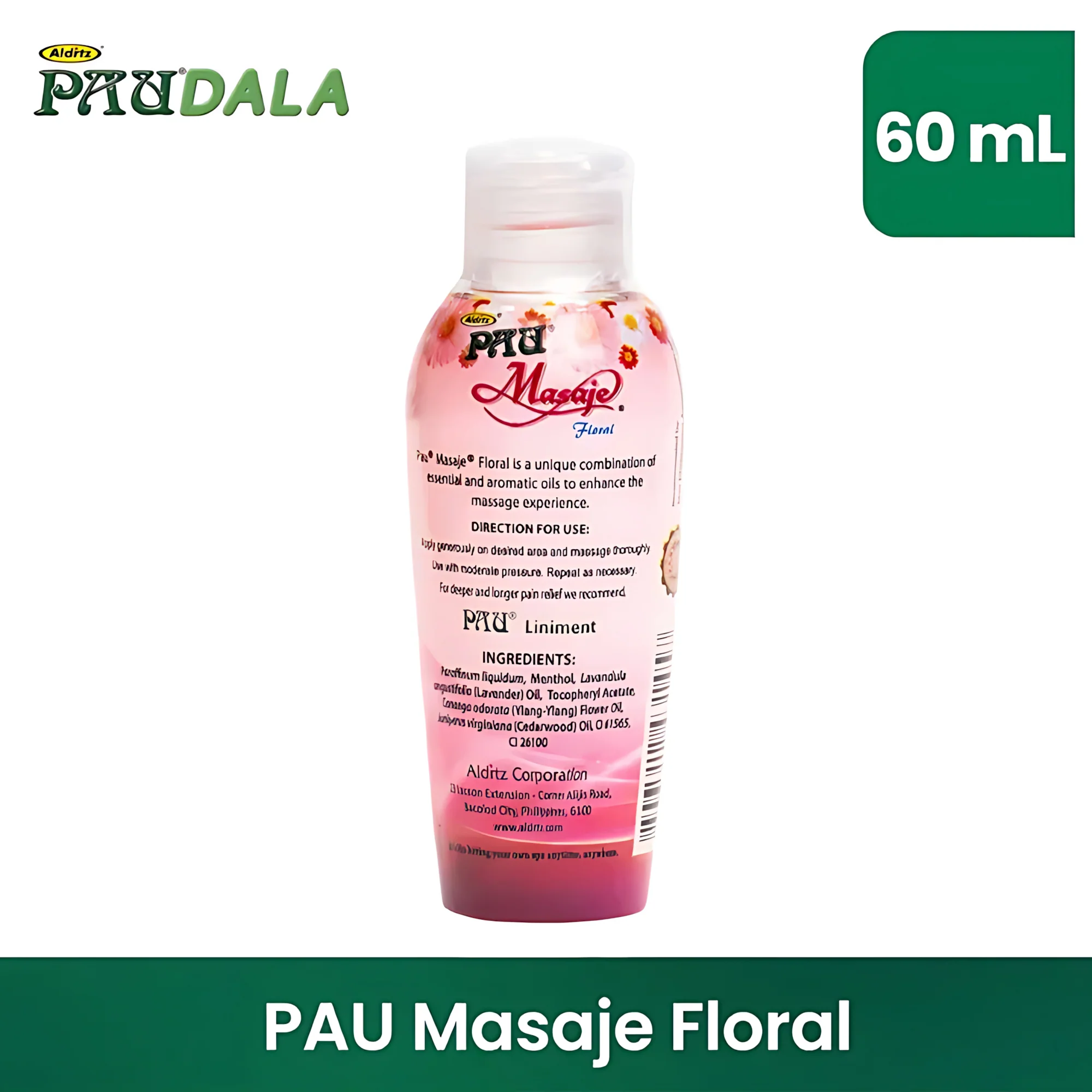 Aldritz Pau Masaje Floral Aromatic Oil & Moisturizer – 60ml - Image 14