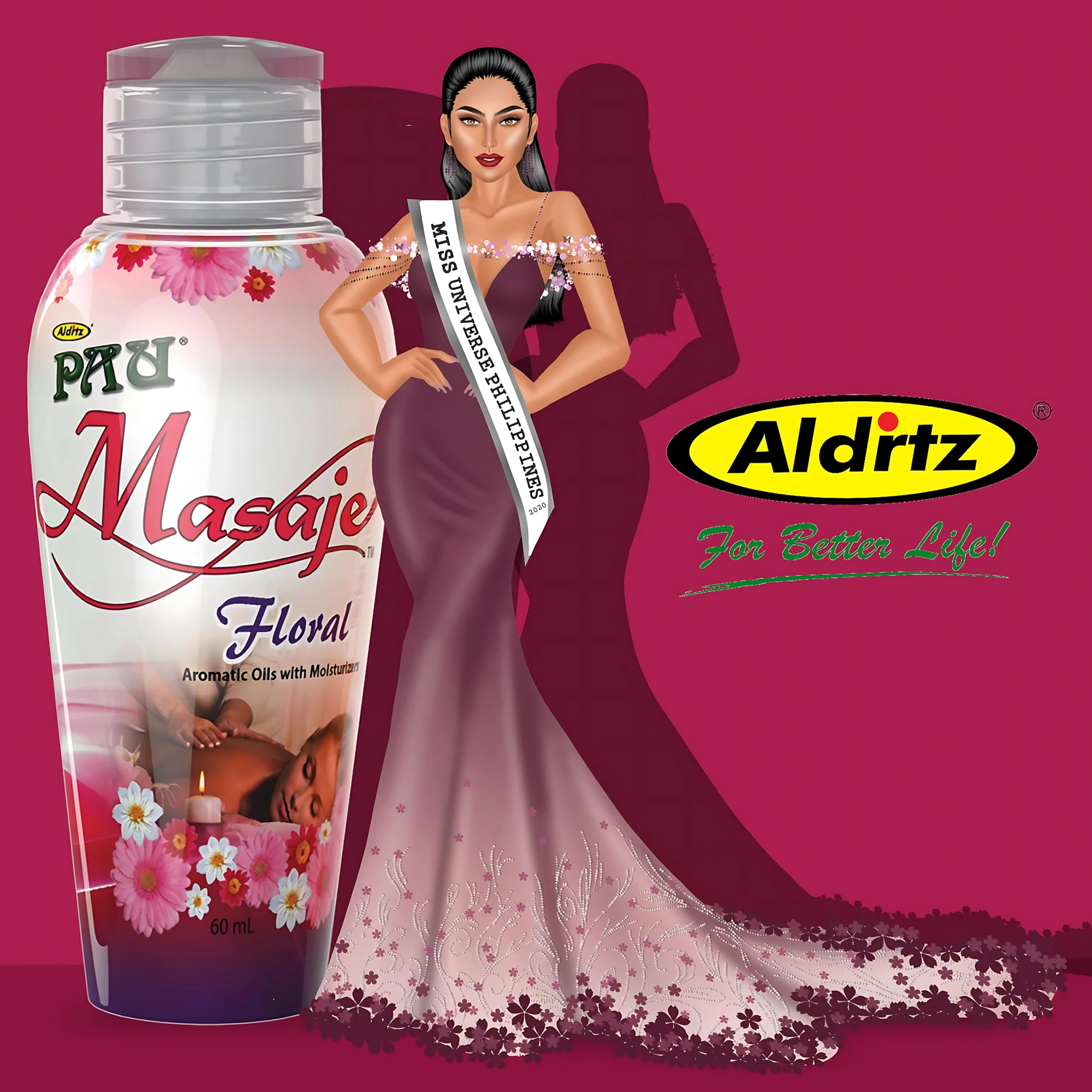 Aldritz Pau Masaje Floral Aromatic Oil & Moisturizer – 60ml - Image 17