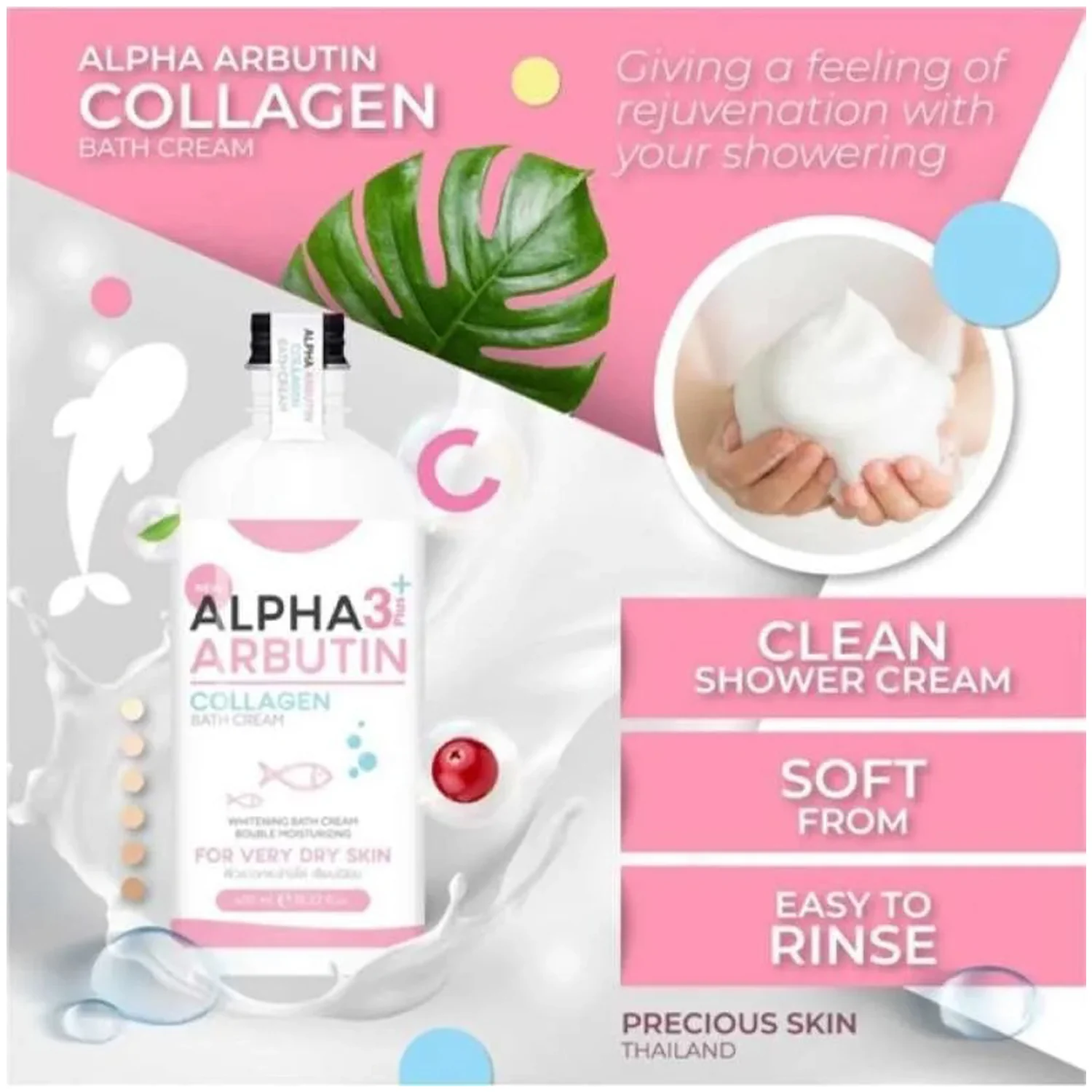 Alpha Arbutin 3 Plus Collagen Bath Cream – 350ml - Image 4