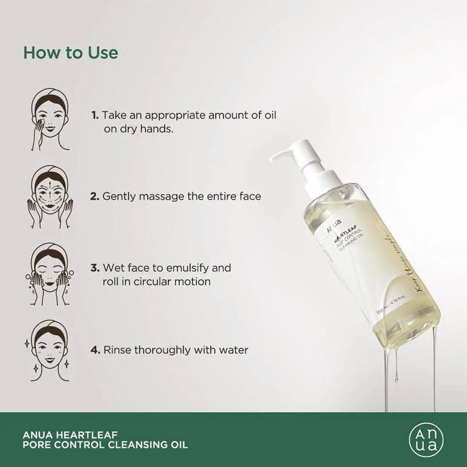 Anua Heartleaf Pore Control Cleansing Oil - 200ml - Image 9