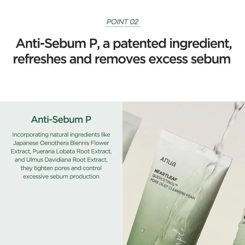Anua Heartleaf Quercetinol Pore Deep Cleansing Foam - 150ml - Image 5