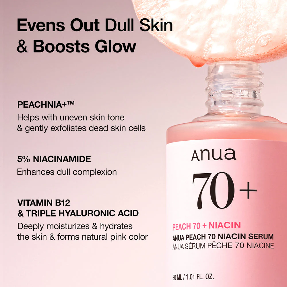 Anua Peach 70% Niacinamide Serum - 30ml - Image 3