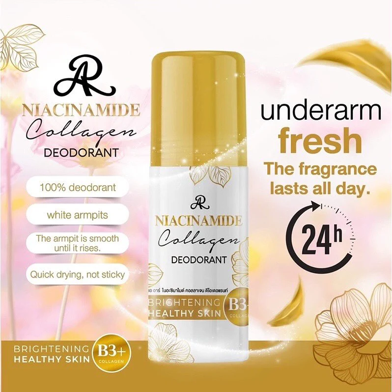 AR Niacinamide Collagen Deodorant Roll On - 75ml - Image 3