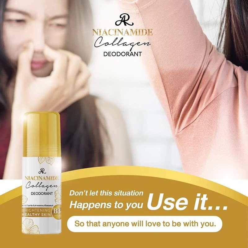 AR Niacinamide Collagen Deodorant Roll On - 75ml - Image 4