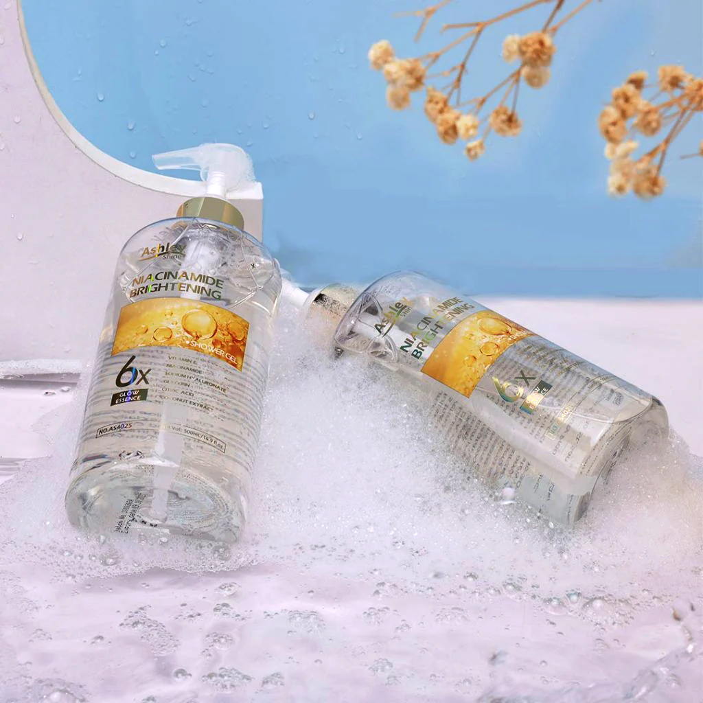 Ashley Shine Niacinamide (Brightening 6x Glow Essence Shower Gel – 500ml )+ (Ultimate Glow Serum 2 in 1 - 520ml) - Combo Offer - Image 12