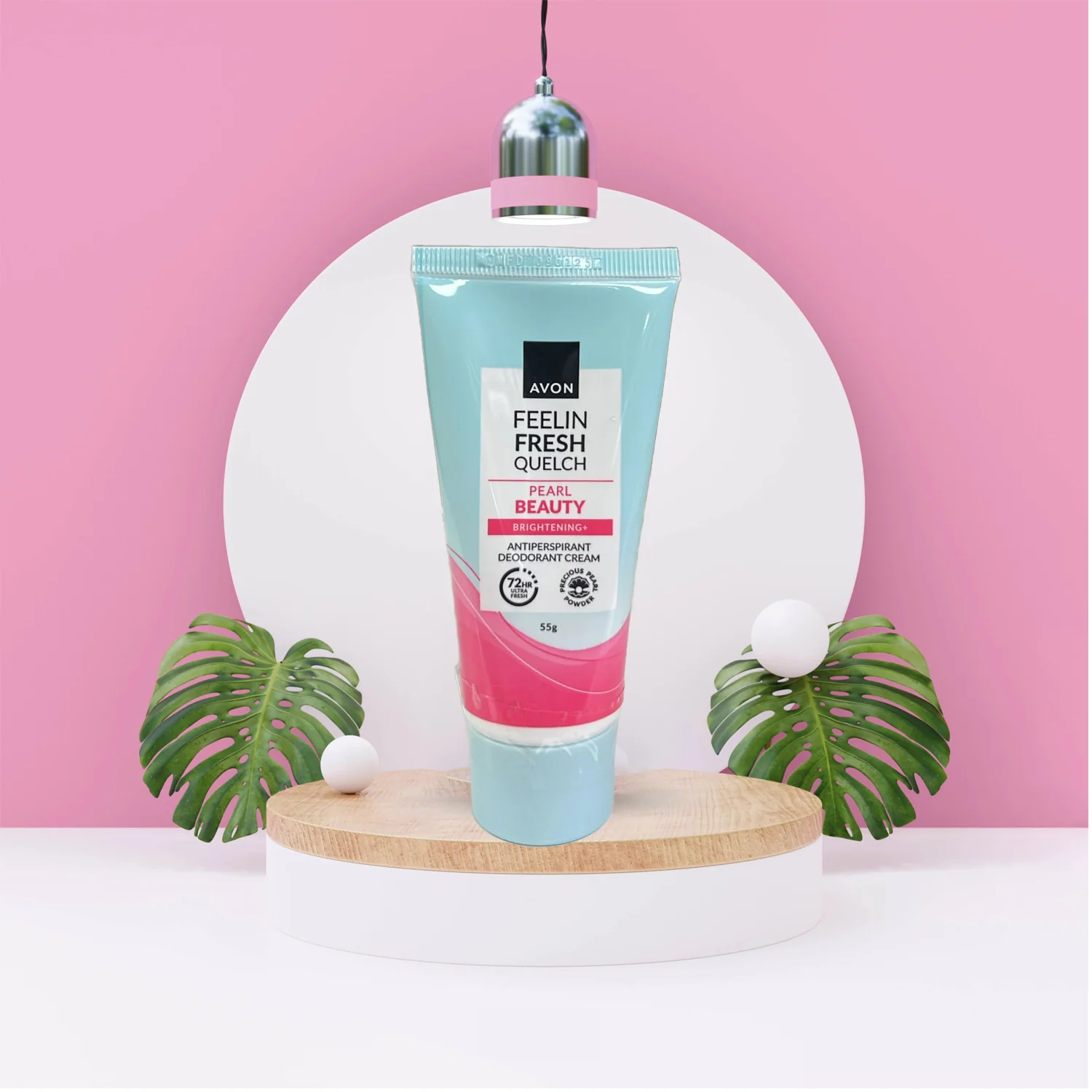 Avon Feelin Fresh Pearl Beauty Brightening+ Anti-Perspirant Deo Cream – 55g - Image 2