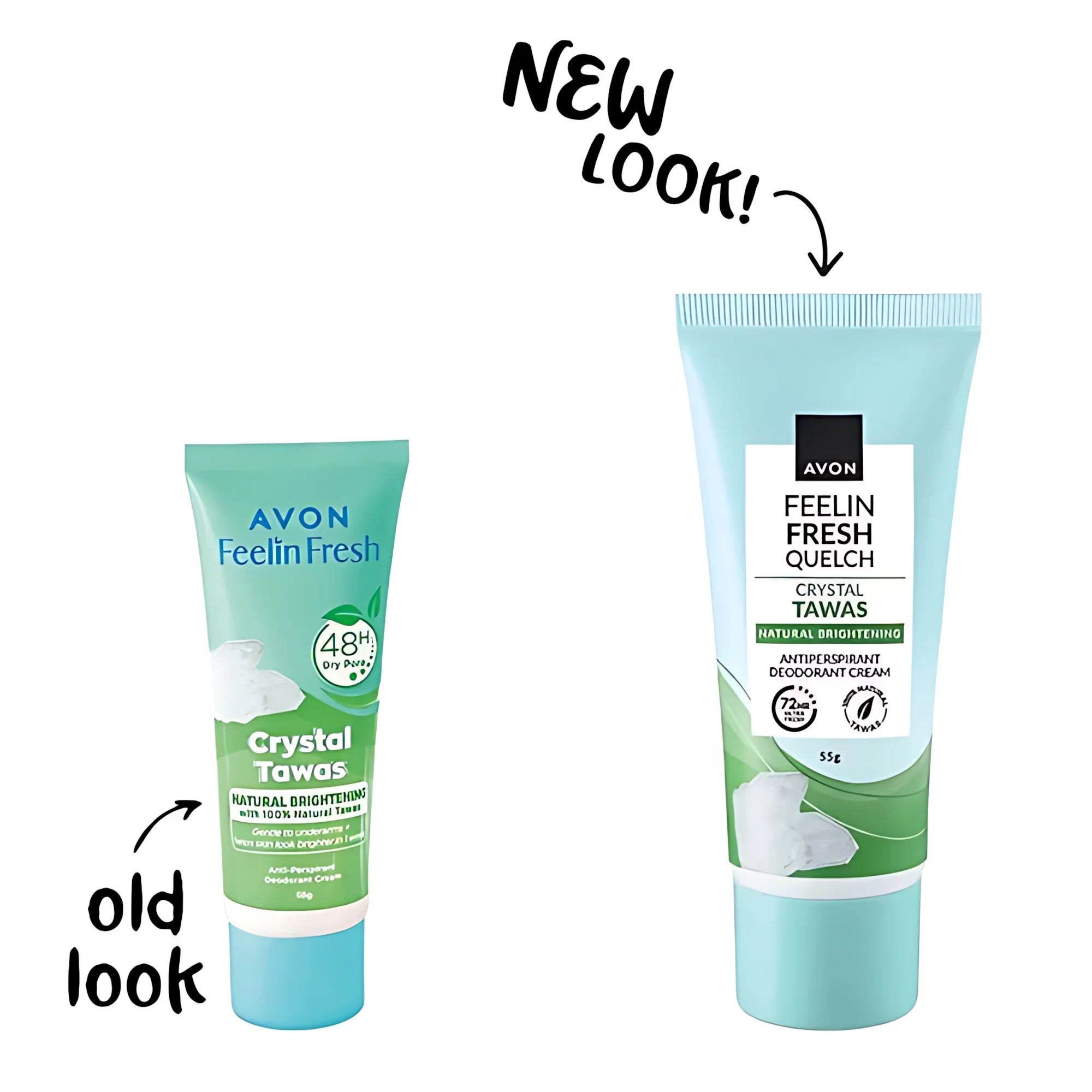 Avon Feelin Fresh Quelch Crystal Tawas Anti-Perspirant Deo Cream - 55g (1+1 Offer) - Image 9