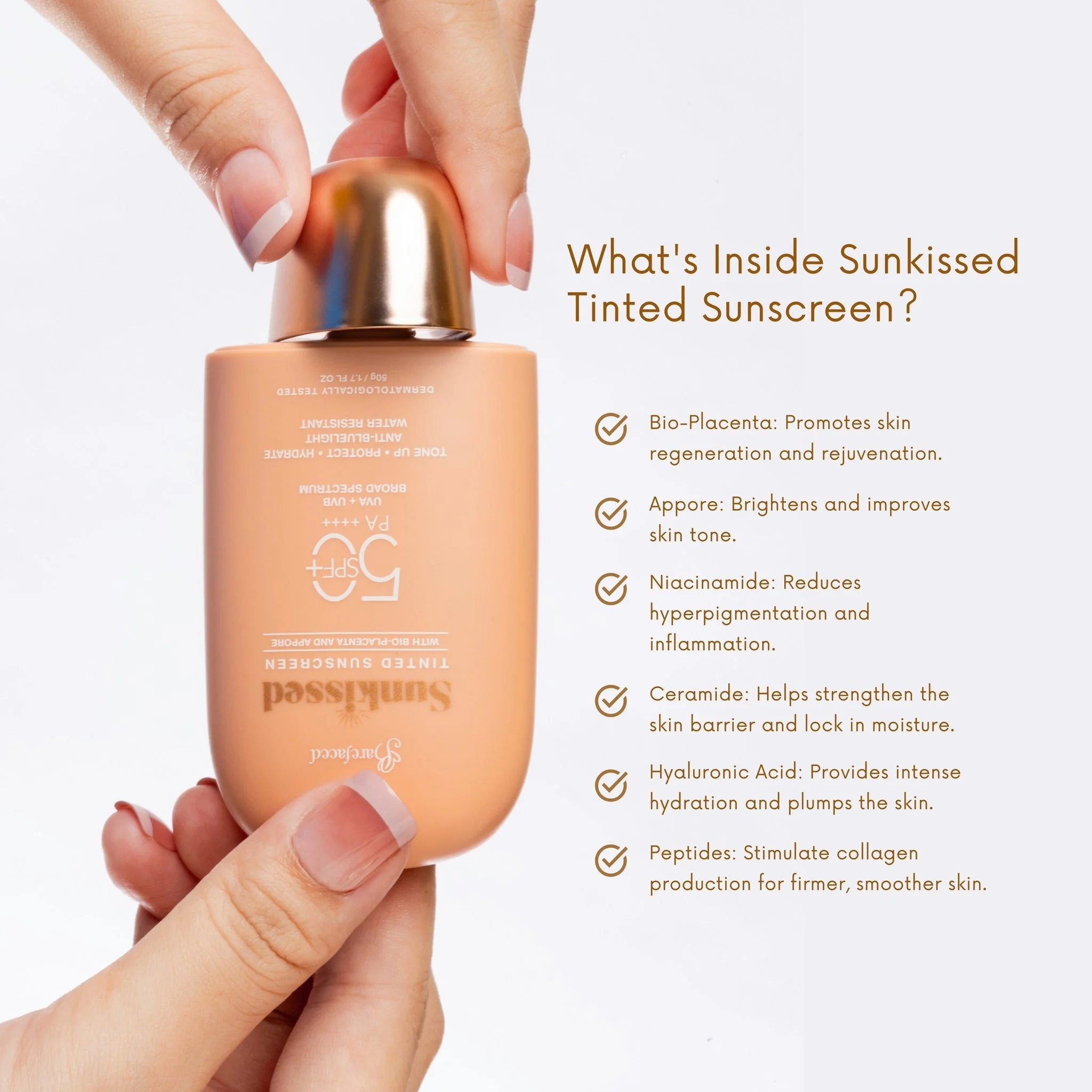 Barefaced Sunkissed Tinted Sunscreen SPF50+ PA+++ 50g - Image 11