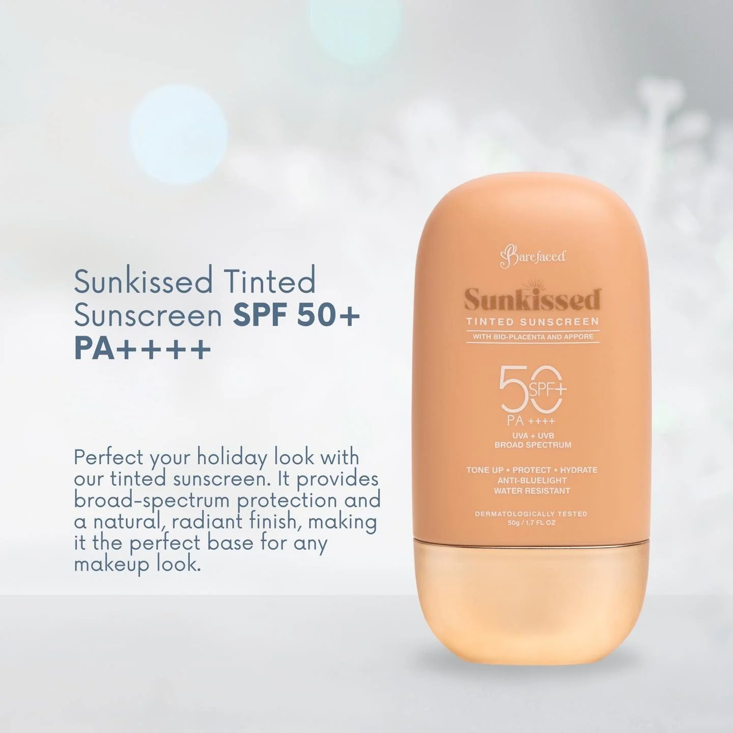 Barefaced Sunkissed Tinted Sunscreen SPF50+ PA+++ 50g - Image 14