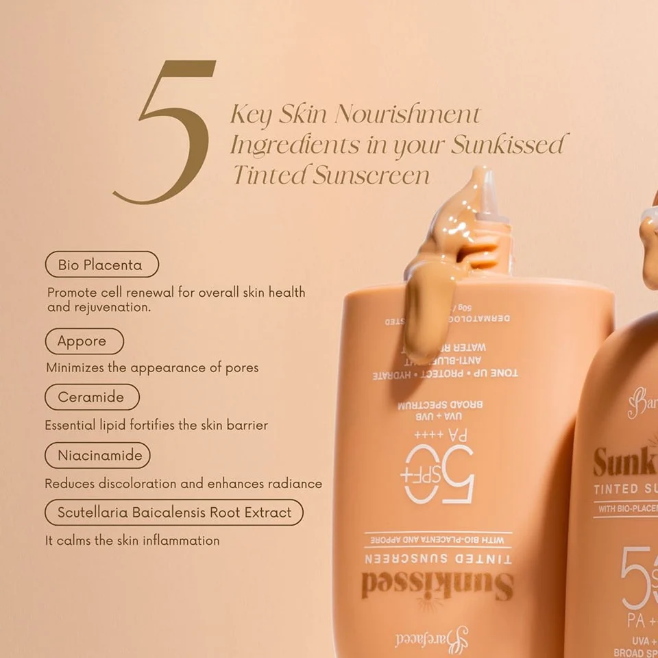 Barefaced Sunkissed Tinted Sunscreen SPF50+ PA+++ 50g - Image 15