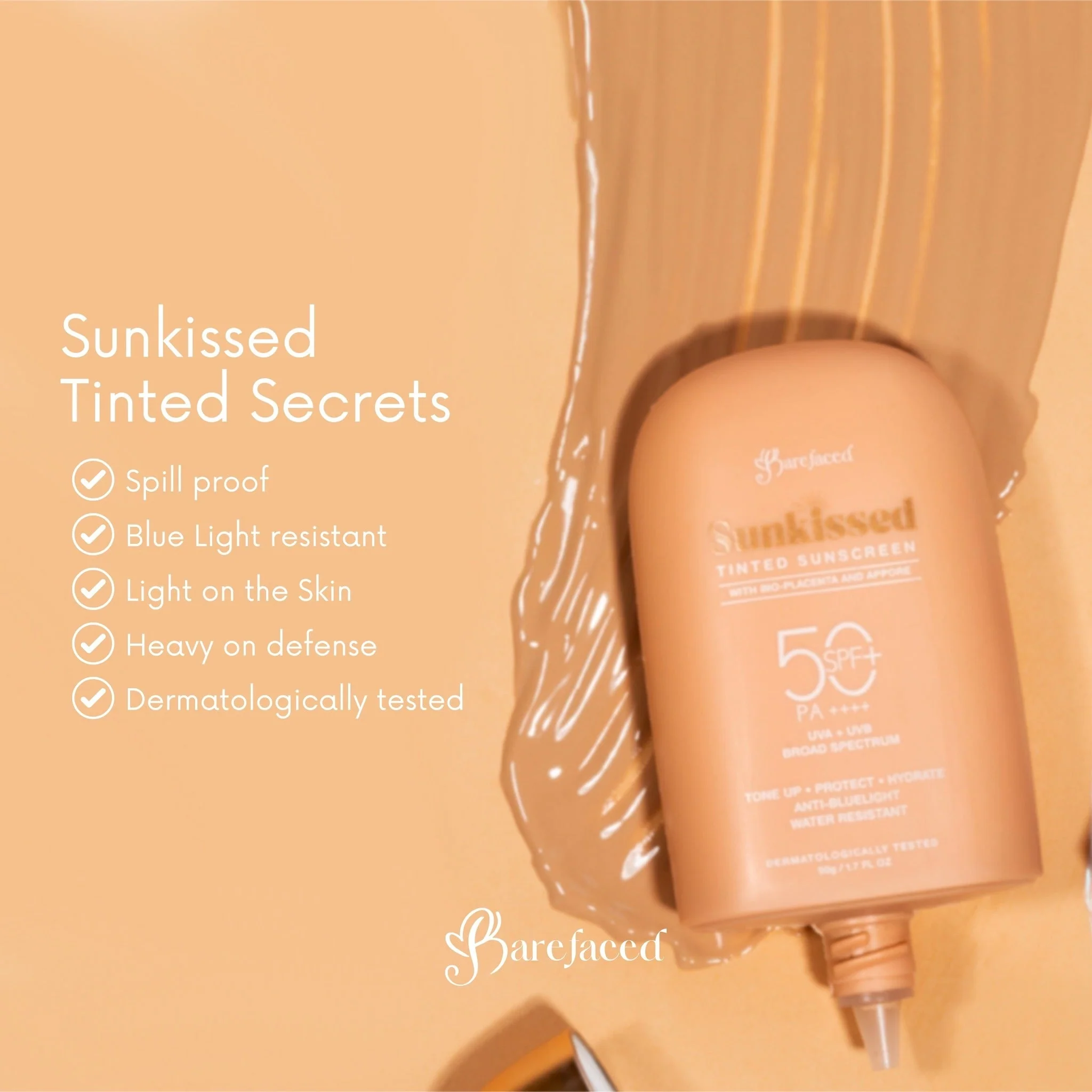 Barefaced Sunkissed Tinted Sunscreen SPF50+ PA+++ 50g - Image 8
