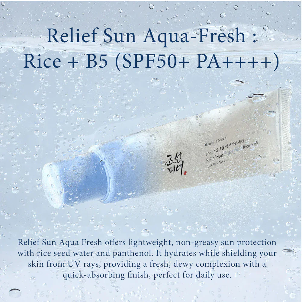 Beauty Of Joseon Relief Sun Aqua-Fresh Rice + B5 SPF50+ PA++++ - 50ml - Image 8