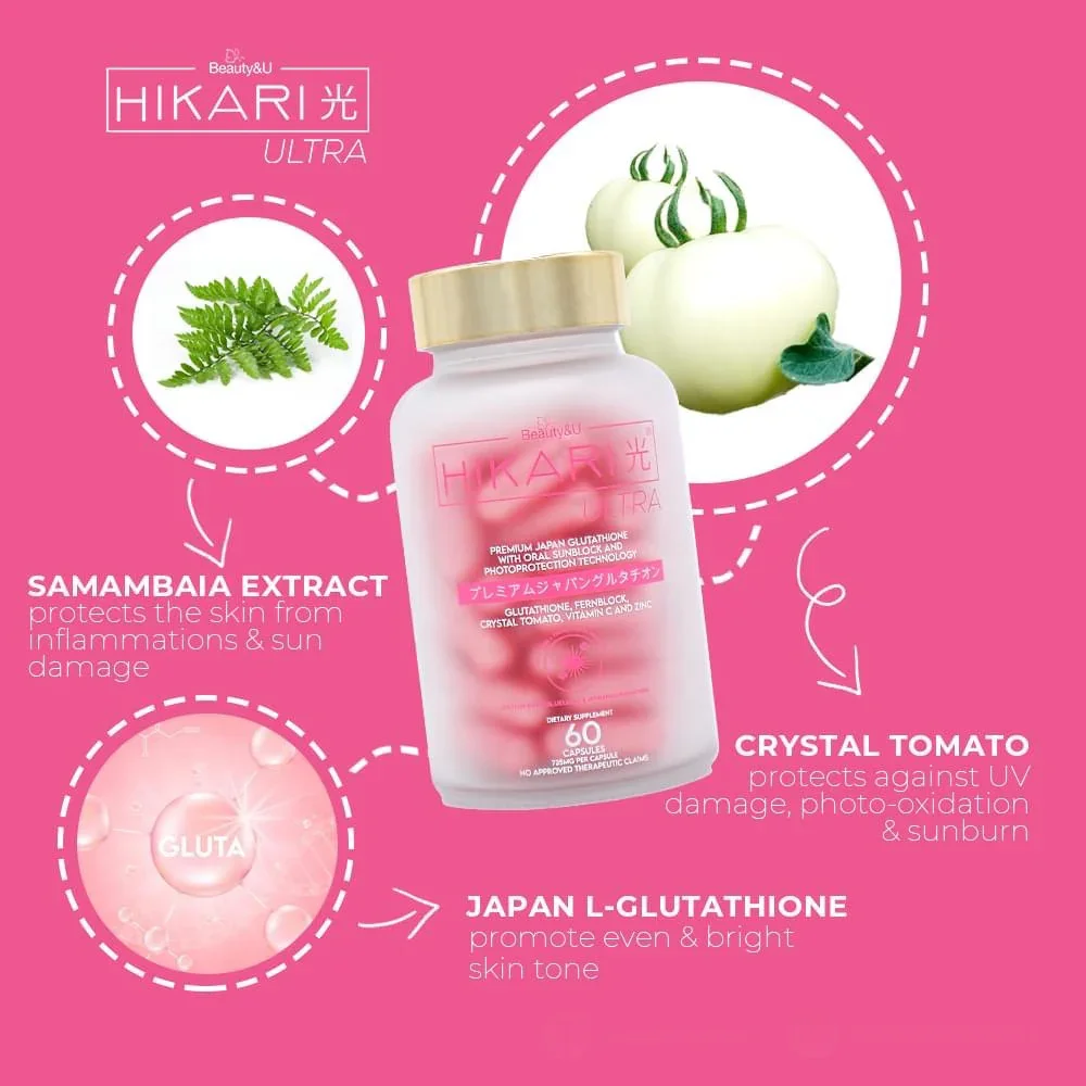 Beauty & U Hikari Ultra Premium Dietary Supplements - 60 Capsules - Image 4