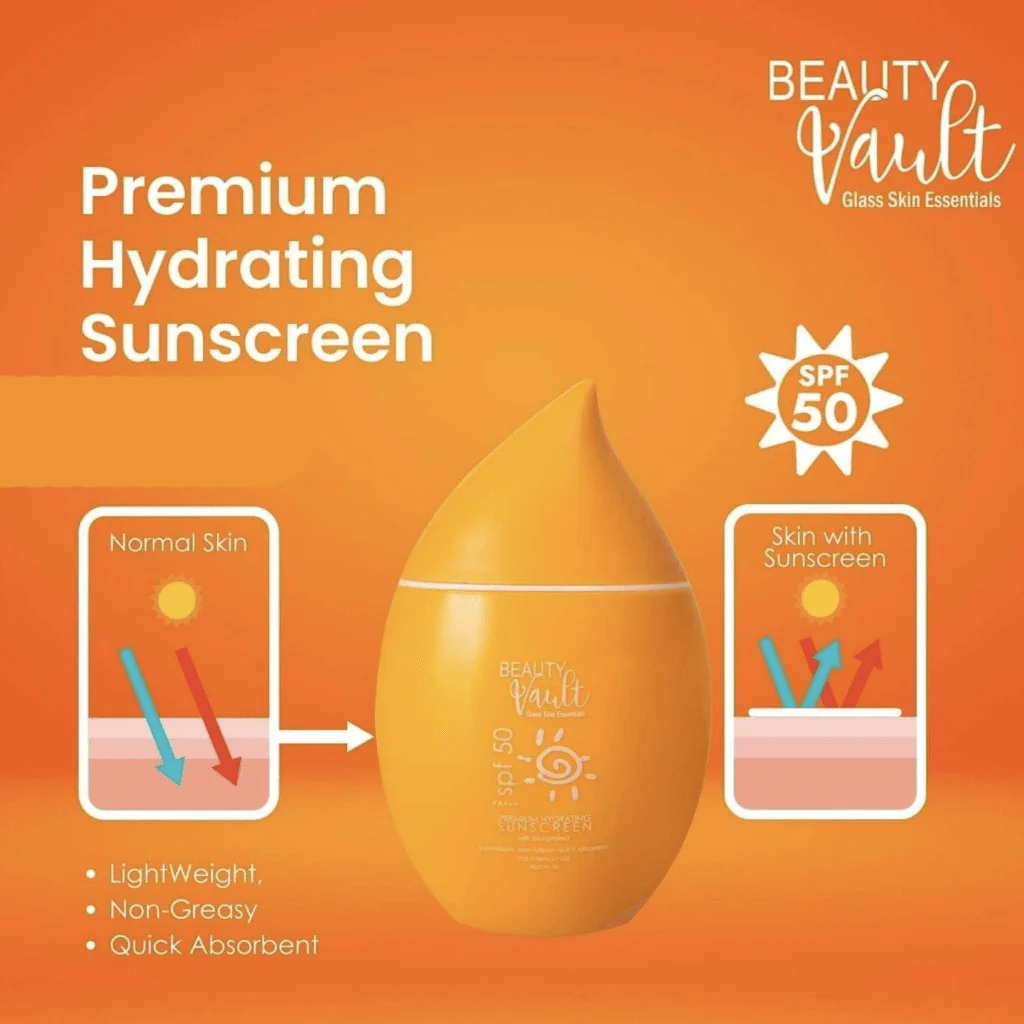 Beauty Vault Premium Hydrating Sunscreen spf 50 - 50g - Image 4