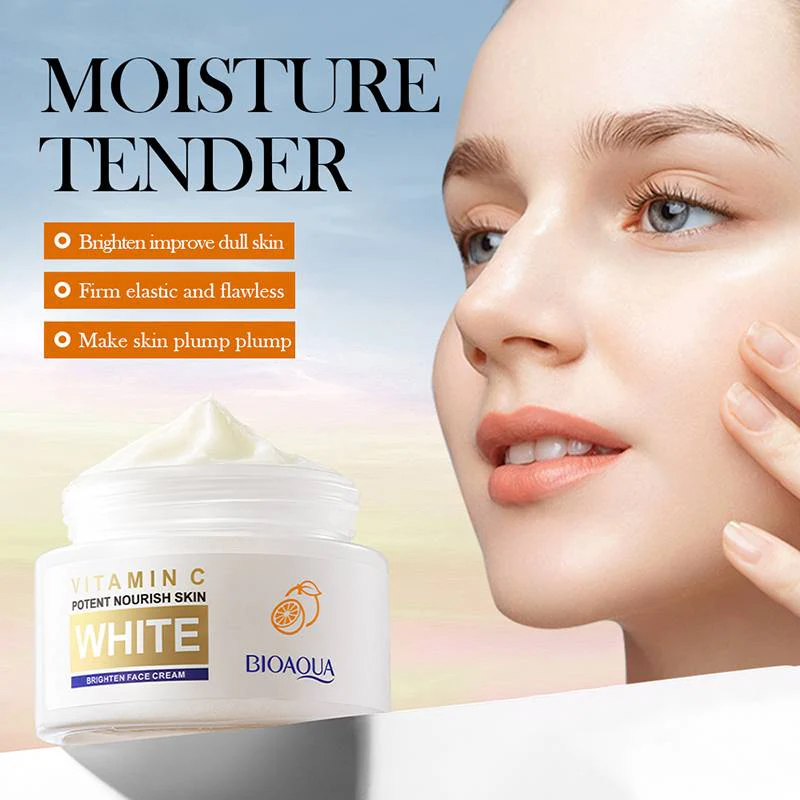 Bioaqua Vitamin C White Brighten Moisturizing Face Cream - 50g - Image 3
