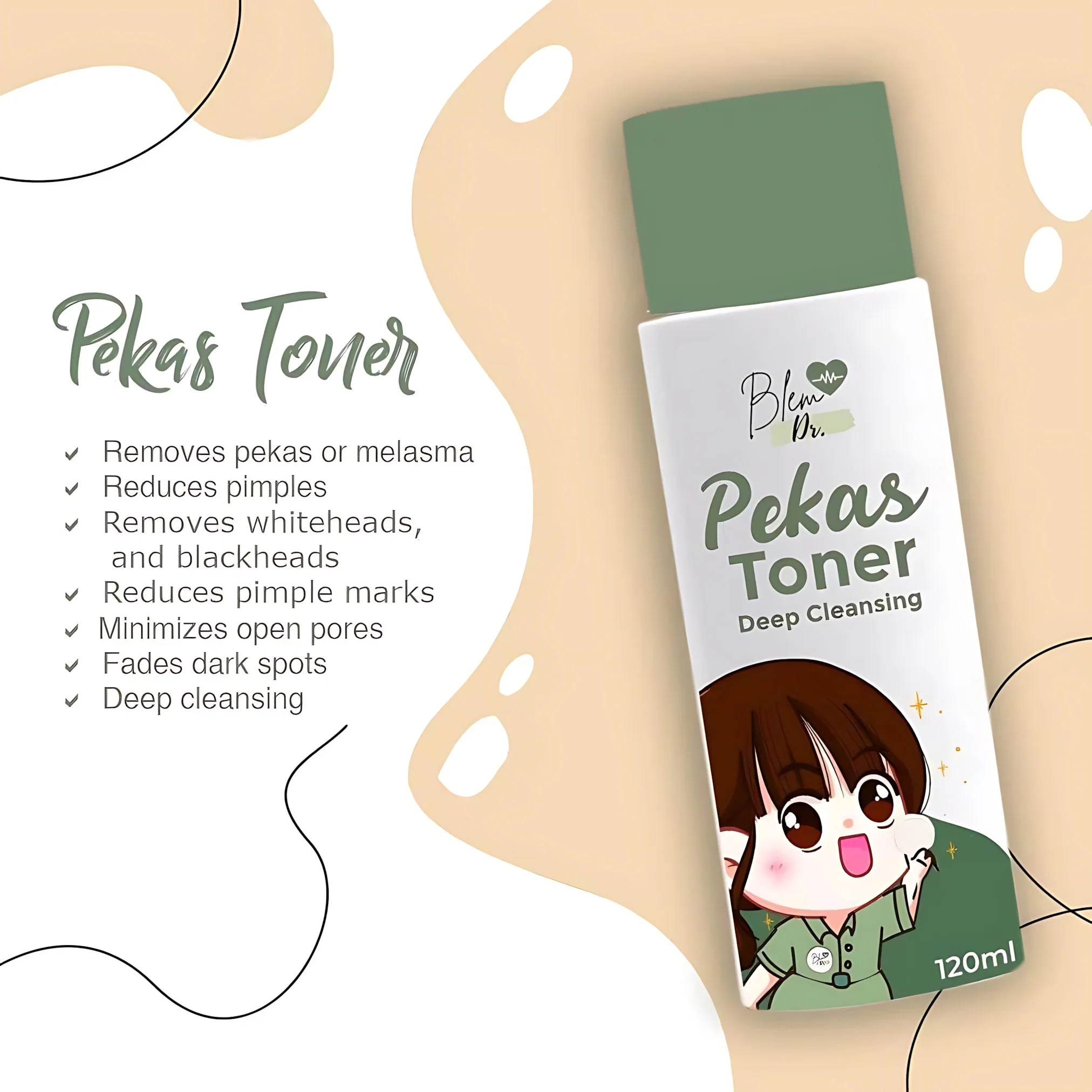 Blem Dr. Pekas Toner Deep Cleansing – 120ml (3 Pack Combo) - Image 7