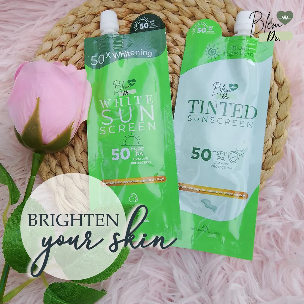 Blem Dr. White & Tinted Sunscreen Duo Pack – SPF 50 PA+++ (2 x 30g) - Image 11