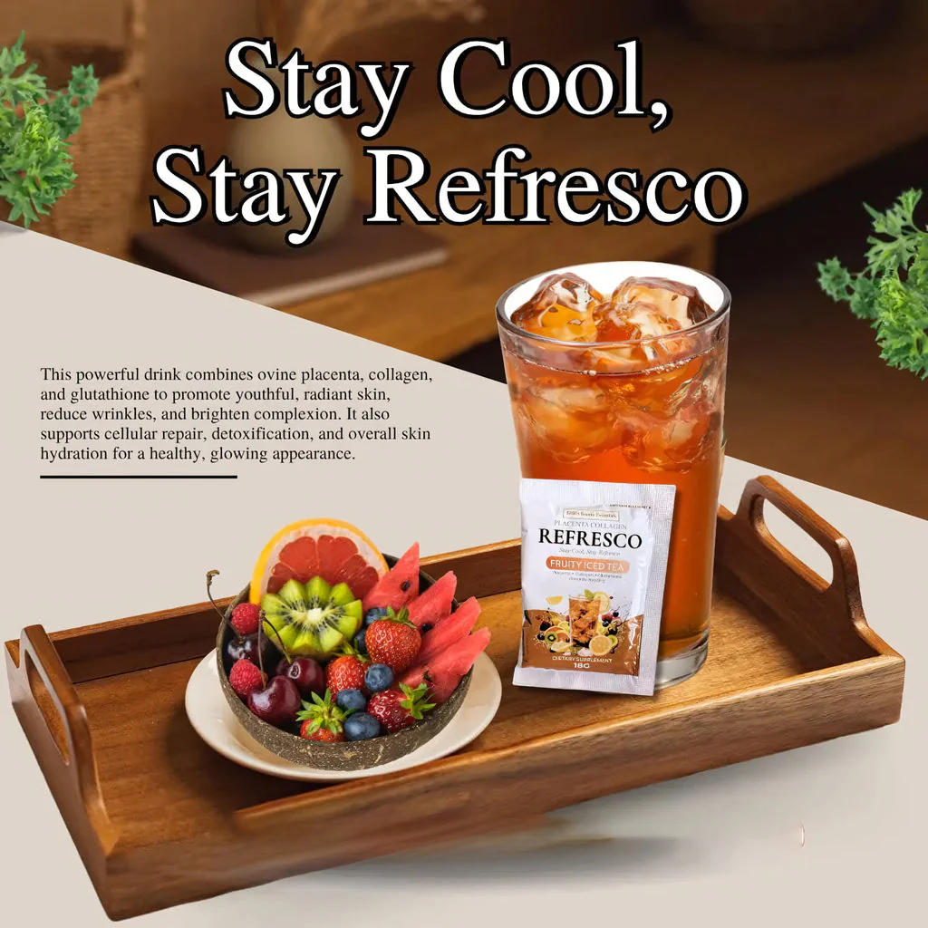 BMRS Beauty Essentials Placenta Collagen Refresco – Fruity Iced Tea (180g | 10 Sachets) - Image 8