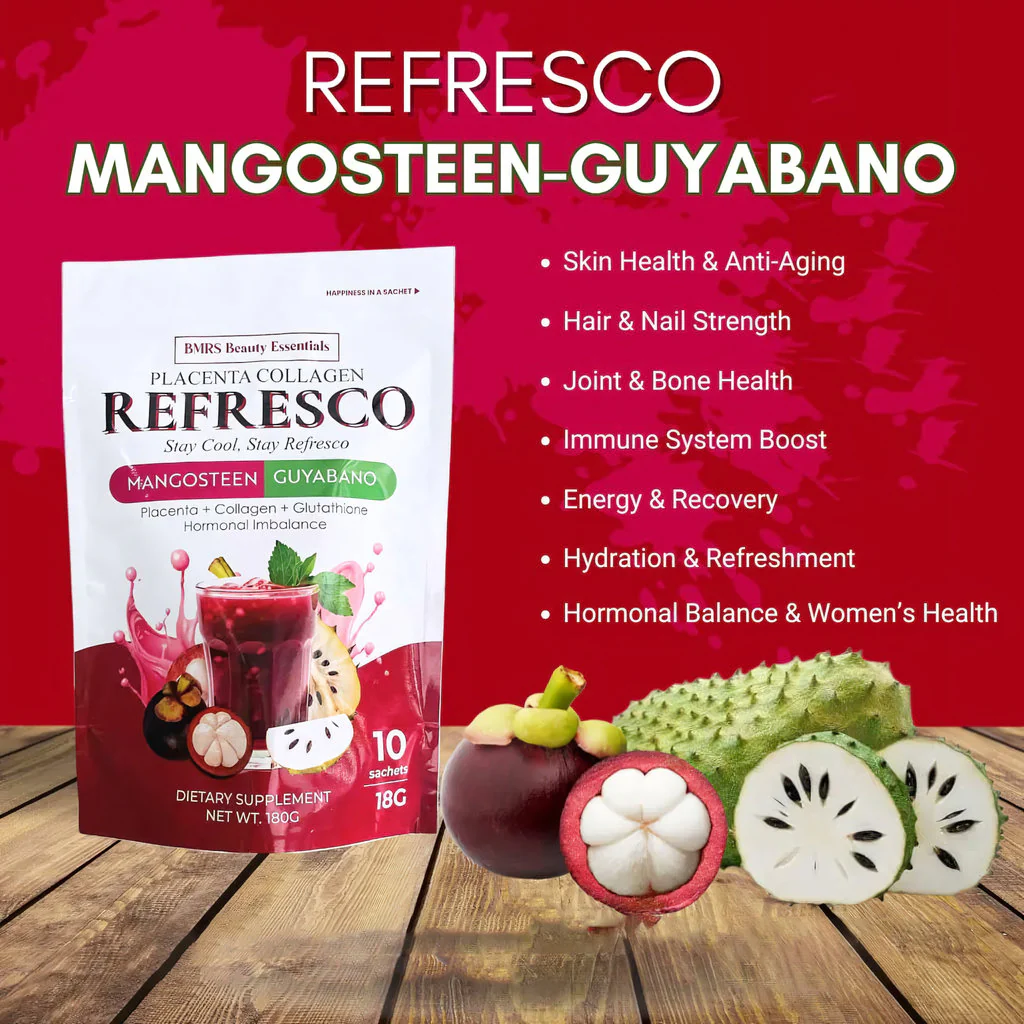 BMRS Beauty Essentials Placenta Collagen Refresco – Mangosteen Guyabano (10 × 18g) - Image 10