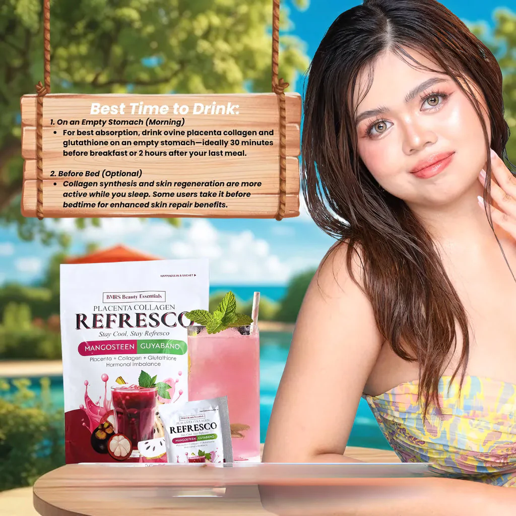 BMRS Beauty Essentials Placenta Collagen Refresco – Mangosteen Guyabano (10 × 18g) - Image 7