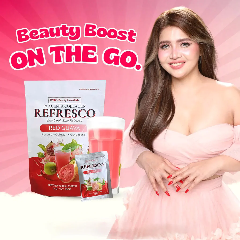 BMRS Beauty Essentials Placenta Collagen Refresco – Red Guava (10 Sachets / 180g) - Image 3
