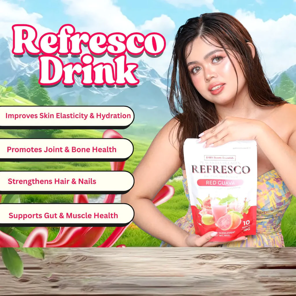 BMRS Beauty Essentials Placenta Collagen Refresco – Red Guava (10 Sachets / 180g) - Image 4