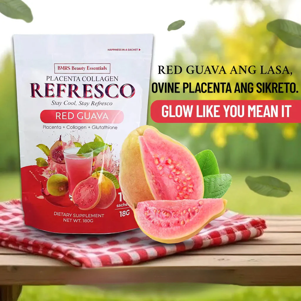 BMRS Beauty Essentials Placenta Collagen Refresco – Red Guava (10 Sachets / 180g) - Image 9