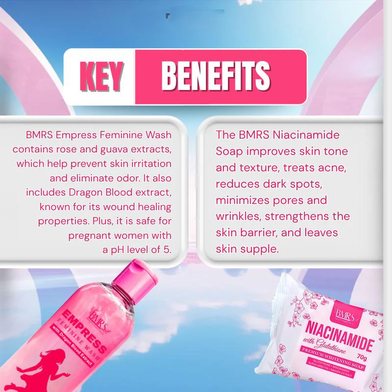 BMRS Empress Feminine Wash with Free Niacinamide Soap - Image 3