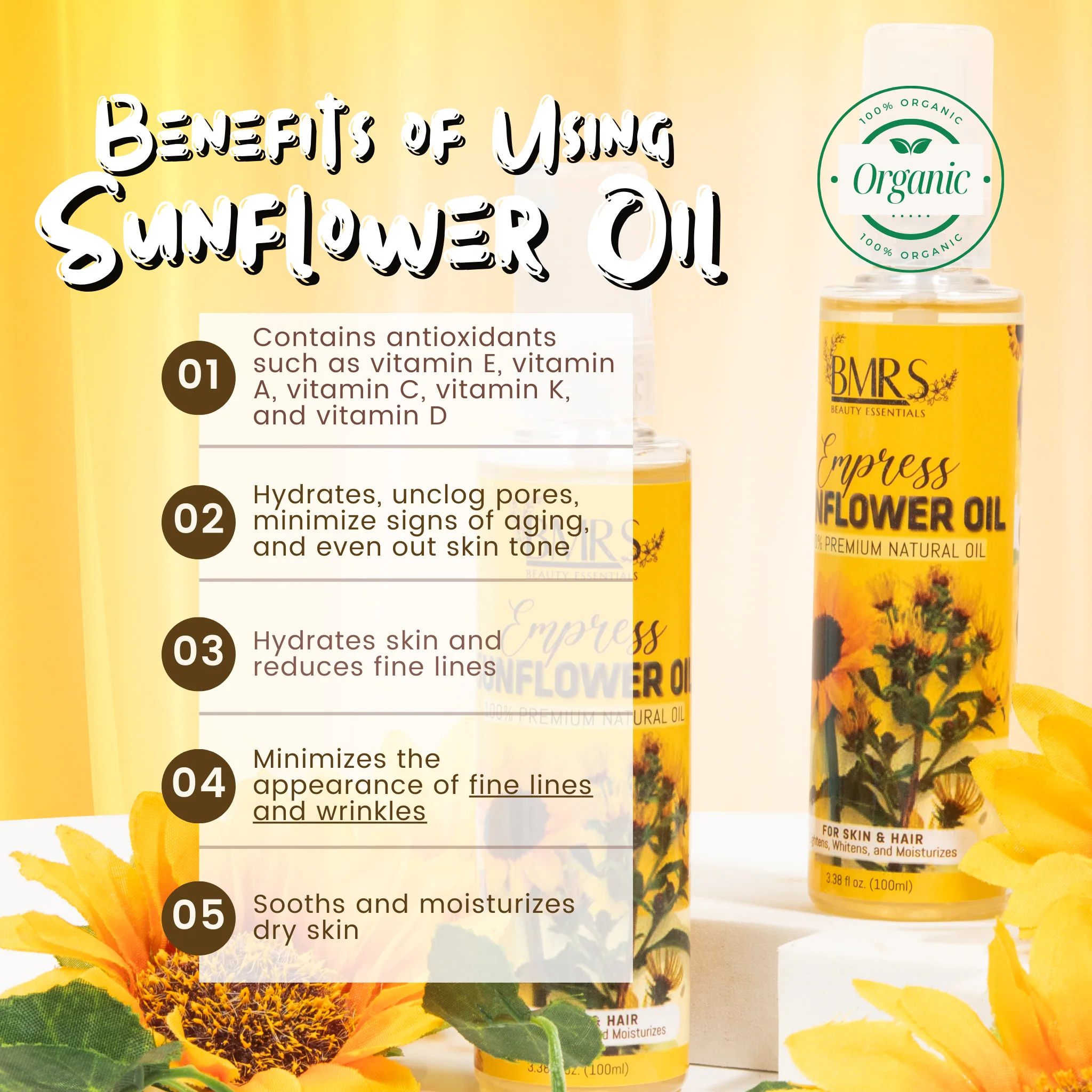 BMRS Empress Sunflower Oil - 100ml - Image 6