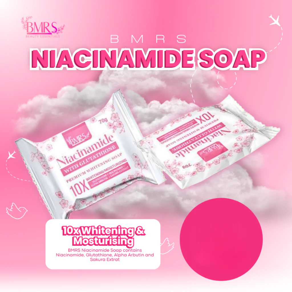 BMRS Niacinamide Soap 10x Whitening With Glutathione - 70g - Image 10