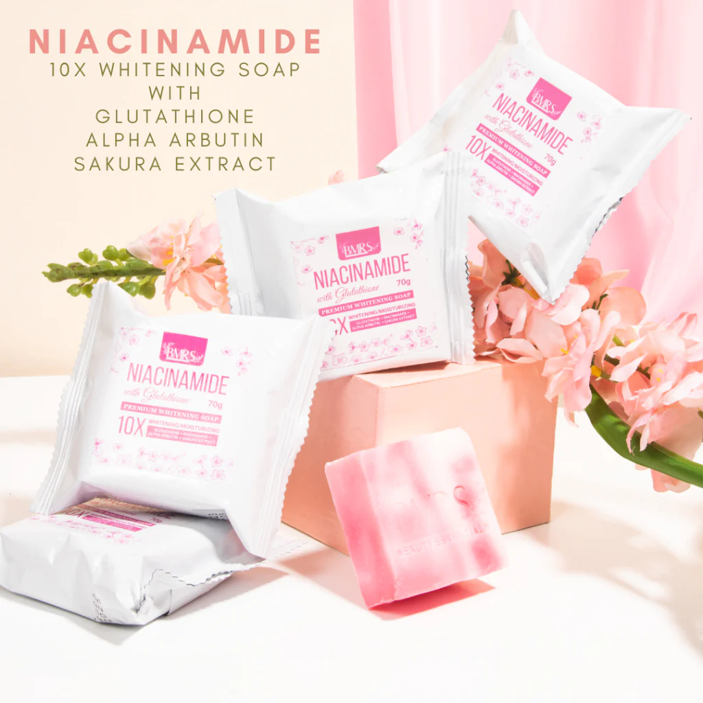 BMRS Niacinamide Soap 10x Whitening With Glutathione - 70g - Image 4
