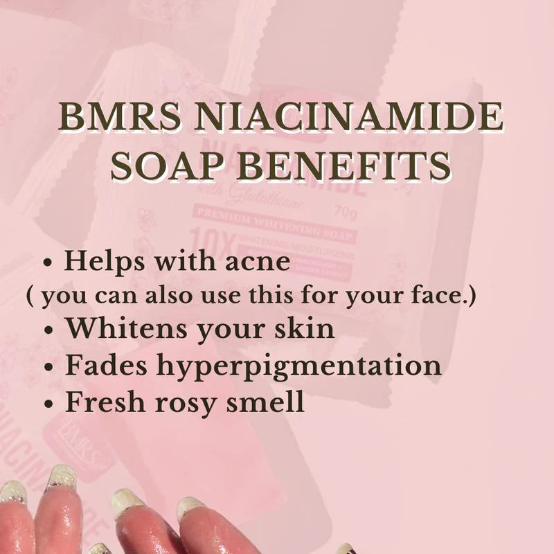 BMRS Niacinamide Soap 10x Whitening With Glutathione - 70g - Image 9
