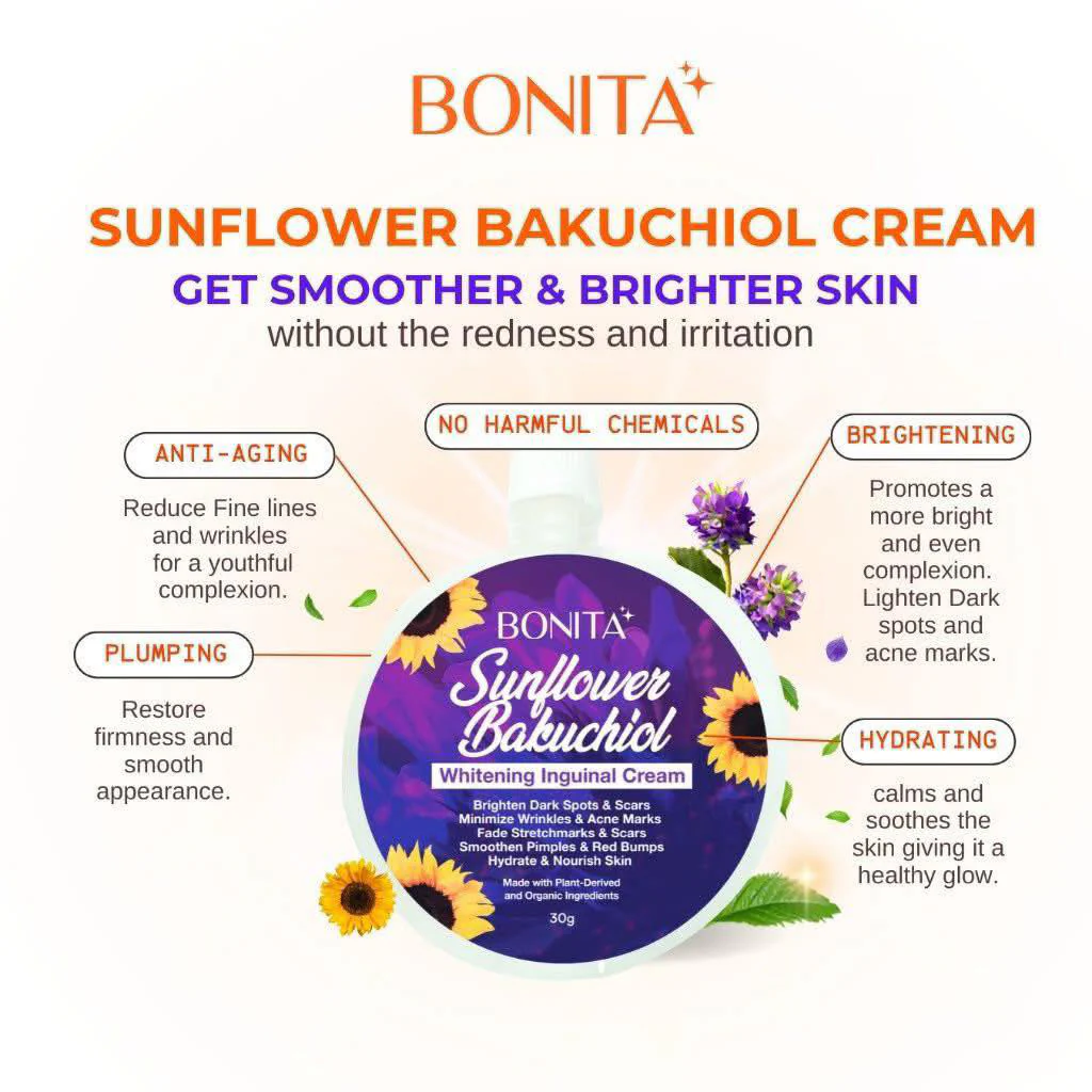 BONITA Sunflower Bakuchiol Whitening Inguinal Cream (30g) - Image 6