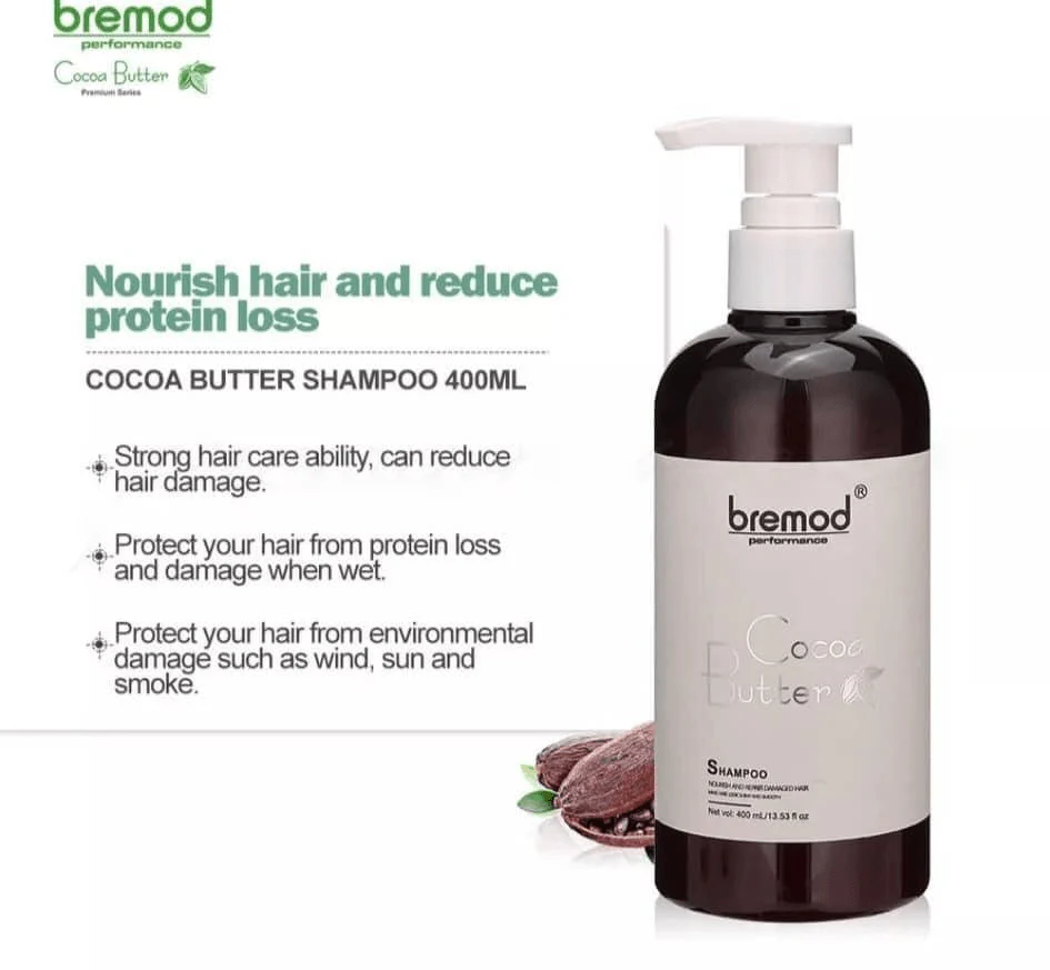 BREMOD Cocoa Butter Shampoo & Conditioner Set – 400ml Each - Image 8
