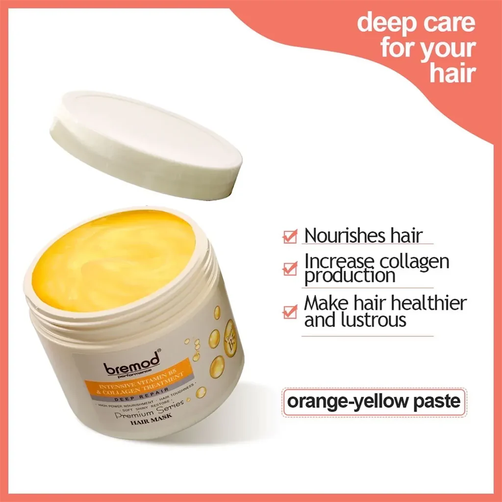 Bremod Intensive Vitamin B5 & Collagen Treatment Hair Mask – 500ml - Image 10