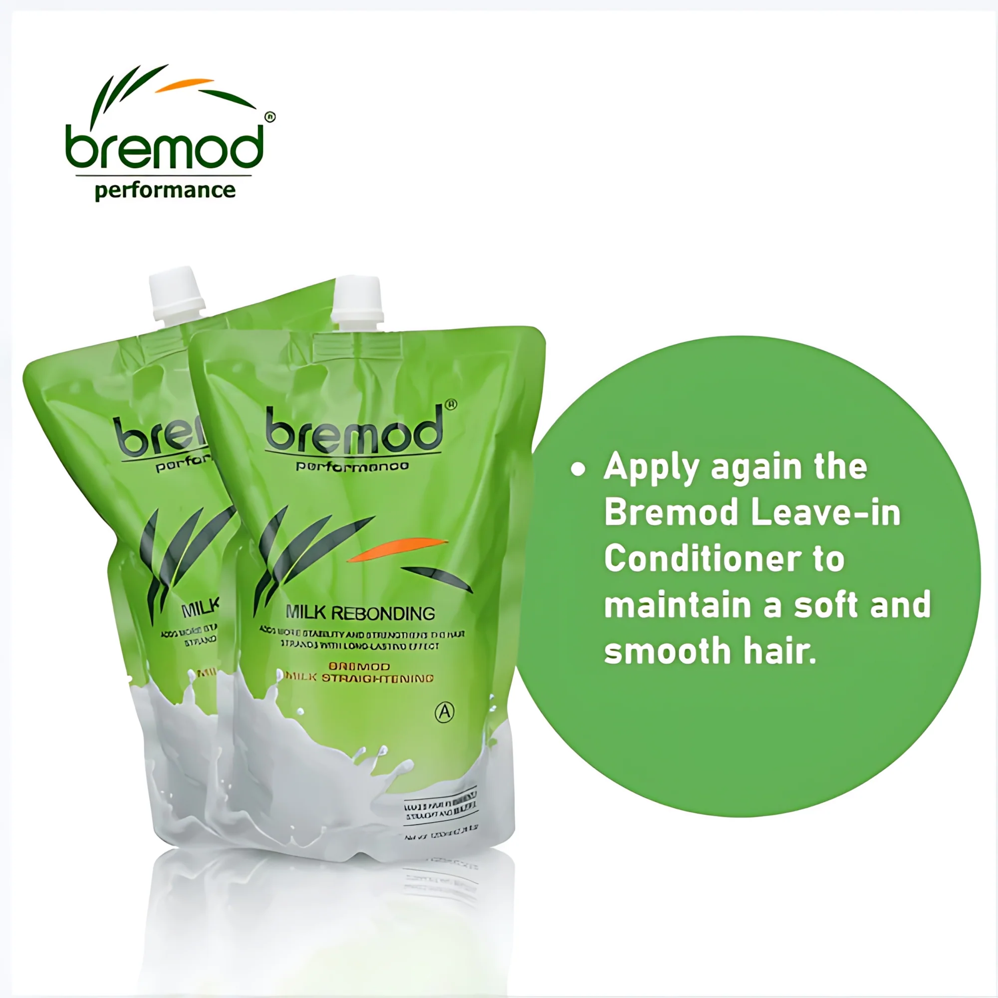 Bremod Milk Rebonding Set (A + B) – Professional Hair Straightening & Nourishing Treatment – 1250ml + 1250ml - Image 9
