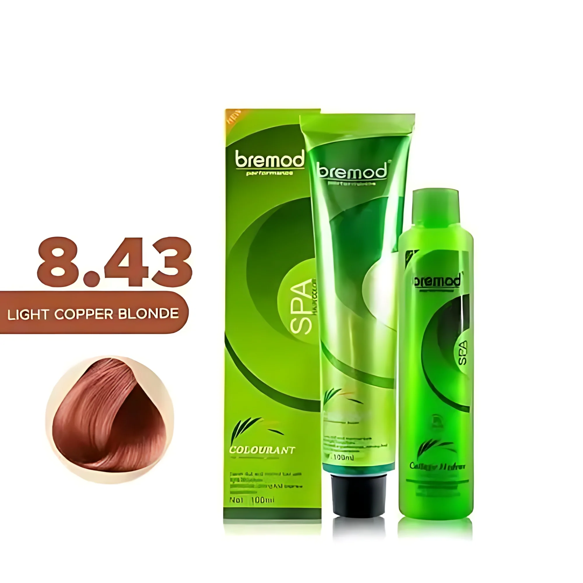Bremod Performance 8.43 Light Copper Blond Hair Color - 100ml - Image 5