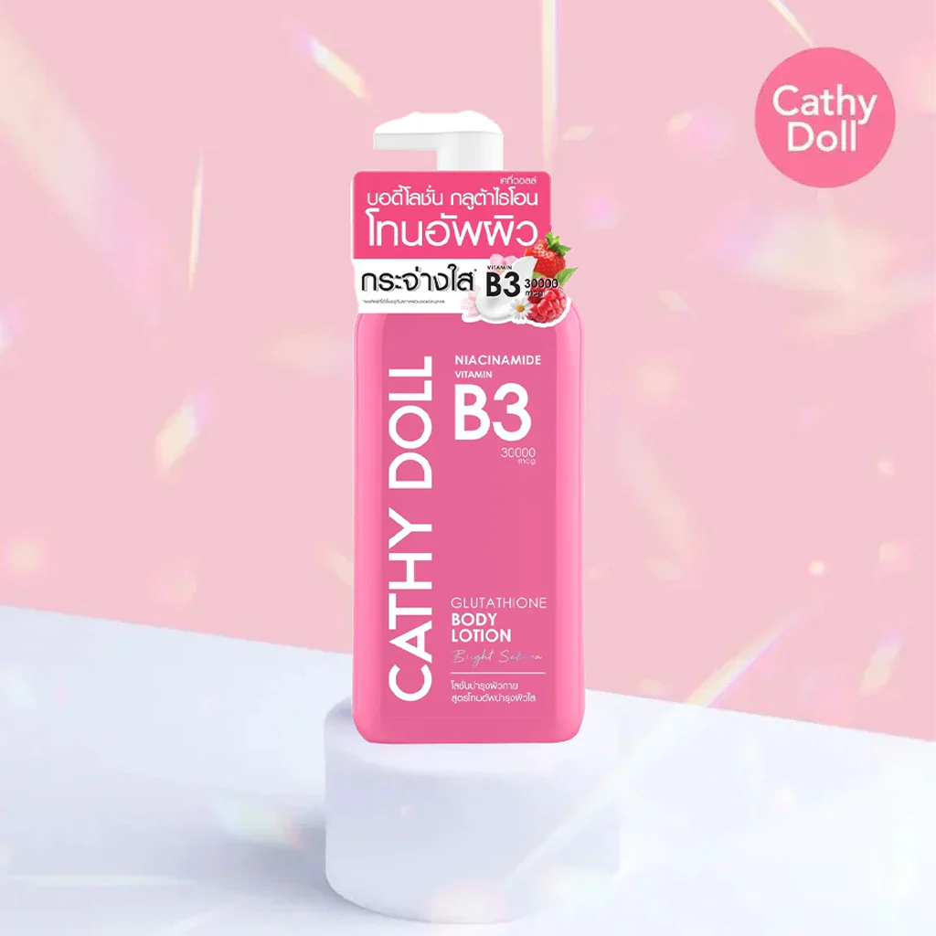 Cathy Doll Niacinamide Vitamin B3 Glutathione Body Lotion – 450ml (Bright Sakura) - Image 9