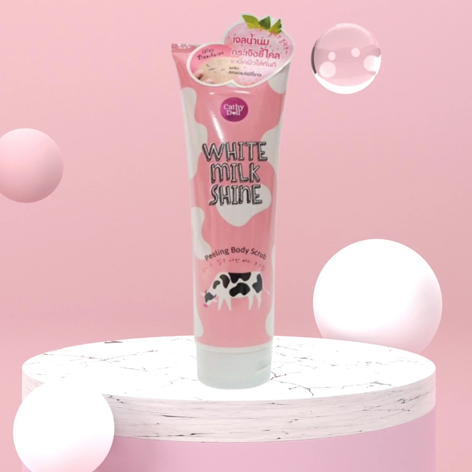Cathy Doll White Milk Shine Peeling Body Scrub - 320ml - Image 3