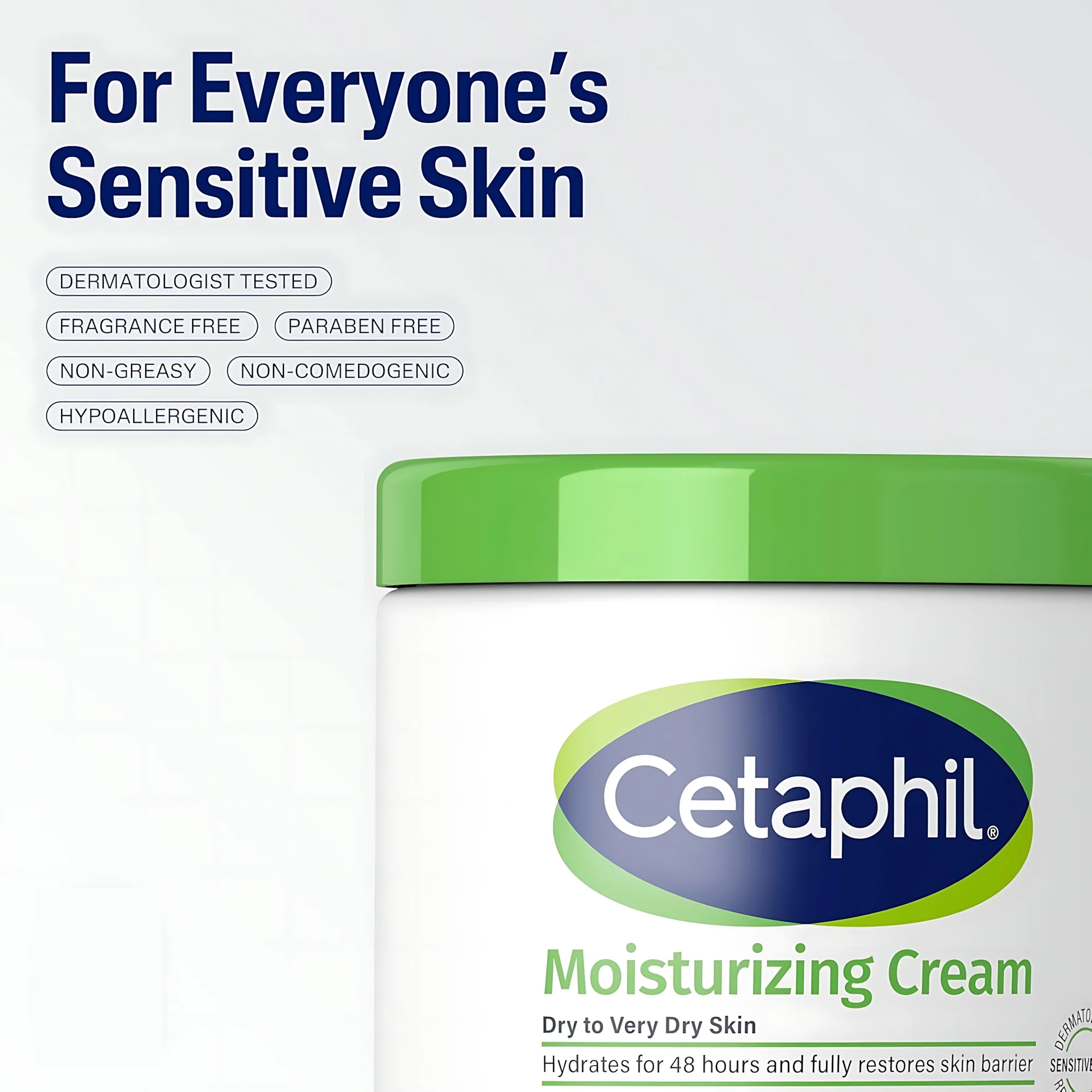 Cetaphil Moisturizing Cream for Face & Body - 453g - Image 3